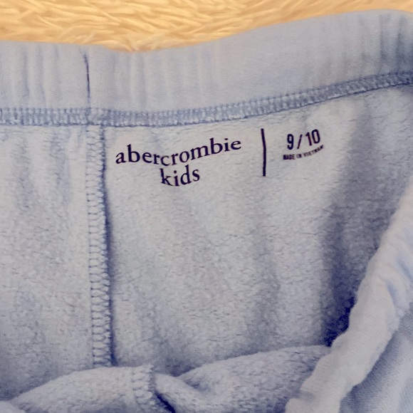 Barley worn Abercrombie kids baby blue fleece sweatpants. Super cute - Picture 3 of 4